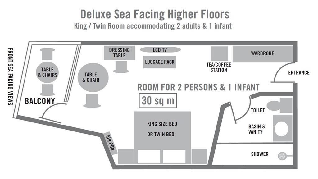 Blue Waters Hotel Durban Exterior photo Deluxe Sea Facing Higher Floors