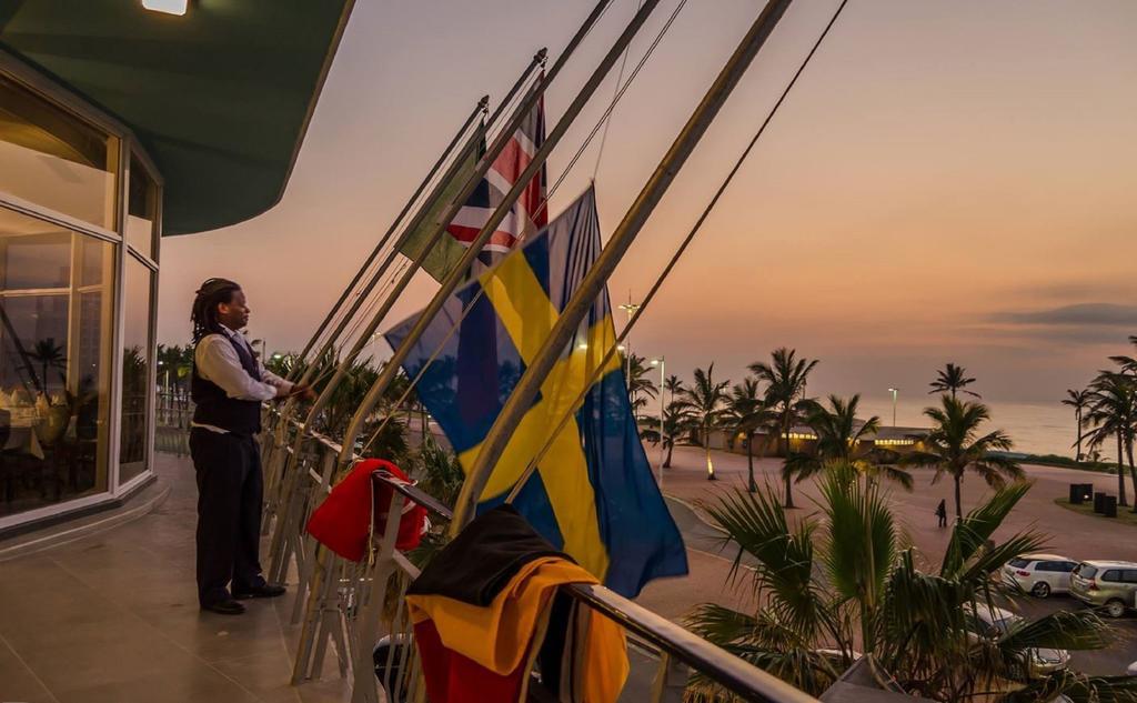 Blue Waters Hotel Durban Exterior photo The flag of Sweden at the airport